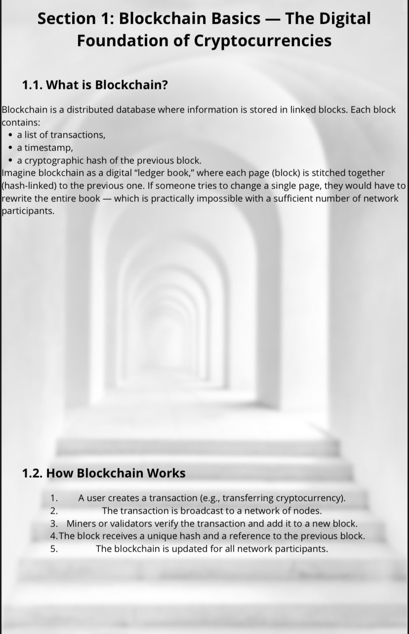 Art of Cryptocurrency digital ebook. canva template